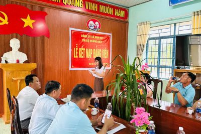 CHI BỘ HOÀNG DIỆU TỔ CHỨC LỄ KẾT NẠP ĐẢNG VIÊN MỚI VÀO NGÀY 09/4/2025